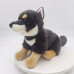 Peluche Realista de <span class=keywords><strong>Akita</strong></span> Shiba, Marrón/Negro, Perro de Peluche Conmemorativo, Pelo Sedoso, Relleno de Algodón PP, Regalo de San Valentín para Amantes de los Perros - Product Image 3