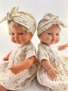 <span class=keywords><strong>Minikane</strong></span> 34 cm robes de poupée en mousseline de coton avec impression 13 pouces poupée branches mignonnes robes en mousseline vanille - Product Image 2