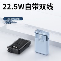 Batterie externe au lithium polymère 22,5 W avec câble de charge, grande capacité 10000 mAh, charge ultra-rapide, affichage numérique portable