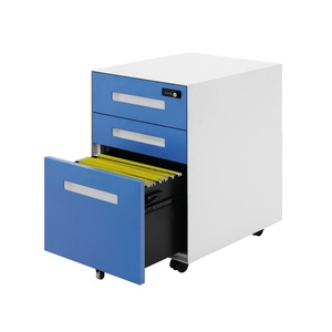 Best Seller Modern Extra Large Three-Drawer Metal Lateral <b>File</b> Cabinet for Office Use School & Hospital Applications - Product Image 6