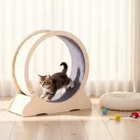 Roue de tapis roulant pour chat en bois écologique de qualité supérieure, silencieuse et sûre, pour l'exercice en intérieur et les soins des animaux de compagnie