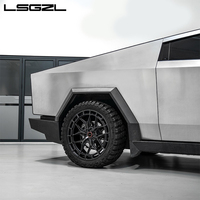 Lsgzl 2 pièces roue forgée 15-26 pouces anneau 5x120 5x130 5x114.3 6x139.7 roues de voiture de tourisme anneau de traînée pour Ford Mustang Tesla