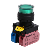 Sakelar tombol tekan tahan air 22MM, sakelar sesaat dengan LED kembali pegas