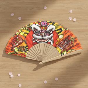 Nuevo Abanico Plegable Personalizado al por Mayor, Abanico de Mano de Madera de Diseño para Recuerdo de Fiesta - Product Image 2