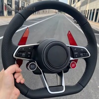 Volant en cuir noir cousu à la main pour Audi A3 A4 A5 A6 A7 Q3 Q5 Q7 RS RS5 RS3 C6 C8 A8 Q8 B8 S7 S6