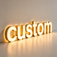 Letras de Canal Metálicas 3D con Iluminación Frontal y Trasera Personalizadas, Letrero Luminoso para Pared, Logotipo Comercial, IP65 Impermeable, para Empresas y Hospitales