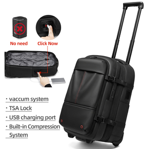 Nouveau sac à dos trolley multifonctionnel de 17 pouces, résistant à l'eau, grande capacité, avec serrure TSA, compression à un clic - Product Image 1