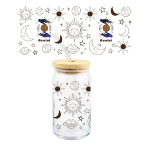 Hign chất lượng uv dtf chuyển kết thúc tốt đẹp dán dấu hiệu hoàng đạo cho ly không thấm nước tự làm uv dtf cup bao bì cho kính - Product Image 4