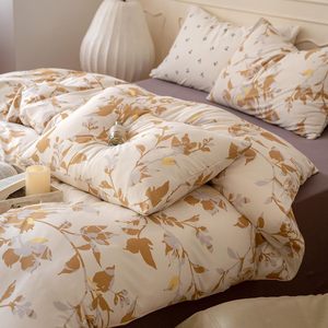 Boho Duvet cover nữ hoàng bộ đồ giường Bộ bông màu cam màu xám <span class=keywords><strong>Comforter</strong></span> Bìa kem trắng in Duvet cover Bộ - Product Image 5