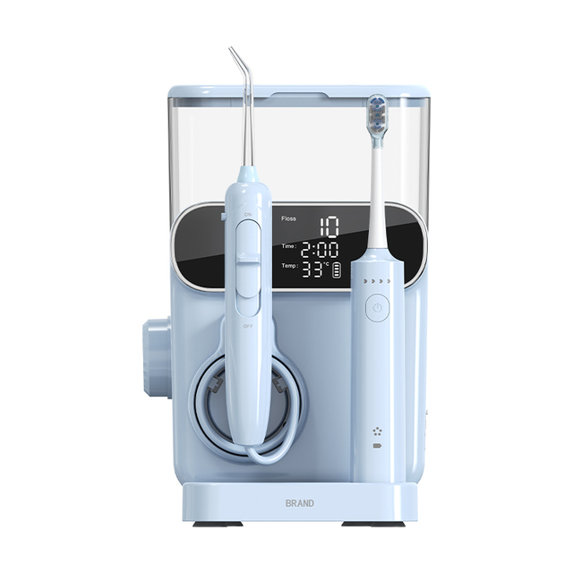 Multifunctional Two-in-One Dental Care Set Electric Toothbrush Water Flosser USB Rechargeable Plastic Body Effective Oral Hotel