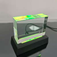 Bloques de Cristal K9 en Blanco para Máquina UV XTool, Grabado Láser, Marco de Fotos 3D Familiar con Base LED, Venta al Por Mayor del Fabricante