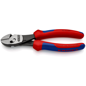 KNIPEX 73 72 180 BK TwinForce Cortador Diagonal de Alto Rendimiento con mangos multicomponentes negro 180 mm - Product Image 1