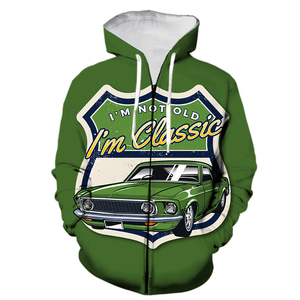 Cartone animato Vintage Car <span class=keywords><strong>felpa</strong></span> con cappuccio da uomo top Teens felpe con stampa 3D Unisex Harajuku Hip Hop con cappuccio giacche Streetwear - Product Image 5