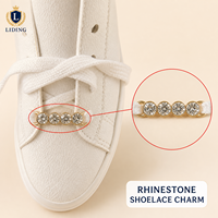 Breloque de lacet en strass, barrette en cristal pour lacet, sertie de cristaux, ton or, pour baskets, chaussures en toile, accessoires de lacets, OEM DIY