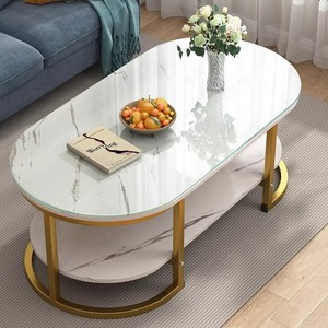 Mesa de té de vidrio templado minimalista moderna para apartamentos pequeños Mesa de sofá lateral de sala de estar de lujo Mesa de centro famosa de Internet - Product Image 1