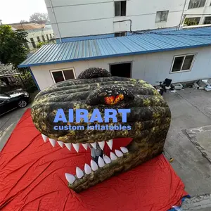 거대한 풍선 공룡 텐트 풍선 공룡 터널