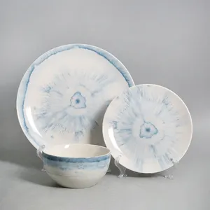 中国工厂批发艺术设计彩绘效果优雅陶瓷餐具