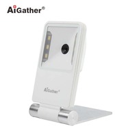 Escáner de Código de Barras Inalámbrico de Escritorio con Batería de Gran Capacidad, Lector de Códigos QR 2D, Diseño Plegable, CMOS Omnidireccional para Punto de Venta Minorista