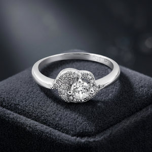 Bague en argent 925 avec diamant pour femme, cadeau de fiançailles - Product Image 3