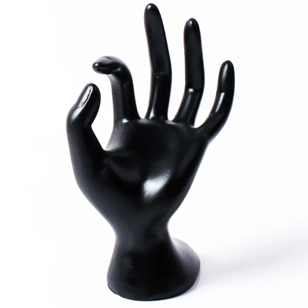 67701 हाथ ठीक आकार काले गहने प्रदर्शित धारक श्रृंखला अंगूठी हार कंगन अंगूठी प्रदर्शन खड़ा है