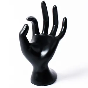 67701 Hand OK Shape Black Jewelry Display Holder Chain Ring Necklace Bracelet Ring Stands Display