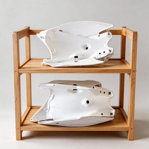 Garde-boue arrière central en PP blanc, PROGASI pour <span class=keywords><strong>SUPER</strong></span> MAX <span class=keywords><strong>250</strong></span>/300/300PRO, uni sans autocollant, remplacement direct - Product Image 5