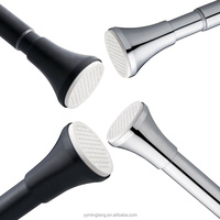 Tringle de Douche Rotative Ajustable en Acier Inoxydable Moderne, Robuste et Résistante à la Rouille, avec Extrémités Antidérapantes pour Salle de Bain