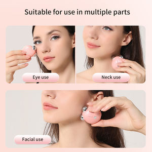 Mini outil de massage facial portable en V, appareil de lifting du visage à micro-courant, rouleau pour peau relâchée - Product Image 3