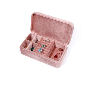 Wholesale <b>Mini</b> Travel Jewelry <b>Box</b> Velvet Antique Jewelry Necklace Ring <b>Storage</b> <b>Box</b> - Product Image 4