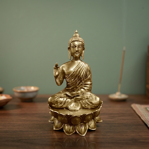 Estatuas de Buda de Latón Modernas Hechas a Mano para Decoración de Interiores de Casa y Jardín, para una Vida Consciente - Product Image 2