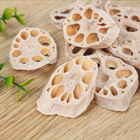 Tranches de racine de lotus déshydratées, texture croustillante après réhydratation, pour repas prêts à consommer et base de soupe