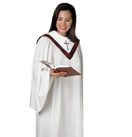 Personnalisé Amérique Europe Église Pasteur Hymne Uniforme Groupe Robe Col Rond 4 Saisons Chœur Chrétien Robe