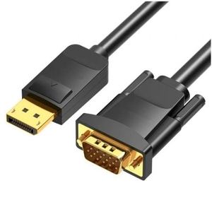 Cable convertidor - DisplayPort macho a VGA macho, 2m, color negro, ideal para conectar dispositivos de video con alta calidad. - Product Image 1
