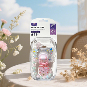 <span class=keywords><strong>Attache</strong></span>-sucette en silicone souple <span class=keywords><strong>pour</strong></span> bébé, motif papillon perlé, avec chaîne anti-chute - Product Image 4