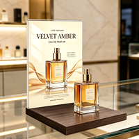 Présentoir de Comptoir Personnalisé en Acrylique Transparent Effet Bois pour Cosmétiques et Soins de la Peau – Vente Chaude Usine