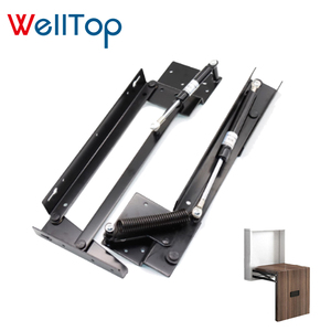 Mécanisme de mobilier pliant noir 22.071, quincaillerie hydraulique, chaise escamotable pour porche, <span class=keywords><strong>cuisine</strong></span>, école, mur, métal, pieds escamotables - Product Image 3