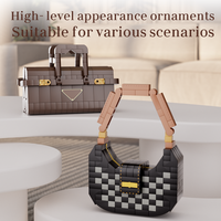 Mini Sac à Main de Luxe en Briques de Construction, Sac à Main Designer avec Coffret Cadeau Exquis, Ensemble de Sacs Tendance pour Filles, Cadeaux d'Anniversaire
