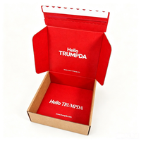 Boîte d'emballage postale et cadeau en papier kraft recyclable conforme PPWR, impression offset personnalisée, monomatériau, sans plastique