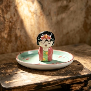 Taza <span class=keywords><strong>de</strong></span> café <span class=keywords><strong>de</strong></span> porcelana con diseño <span class=keywords><strong>de</strong></span> <span class=keywords><strong>Frida</strong></span> <span class=keywords><strong>Kahlo</strong></span> en 3D, con asa floral en relieve y pintada a mano, estilo mexicano, venta al por mayor - Product Image 5
