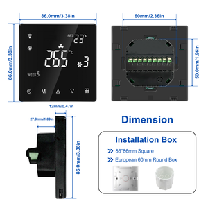 Thermostat <span class=keywords><strong>de</strong></span> climatisation Smart Life <span class=keywords><strong>de</strong></span> contrôle <span class=keywords><strong>de</strong></span> la température Thermostat à ventilo-convecteur Wifi avec thermostat Wifi Tuya à économie d'énergie - Product Image 2