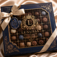 Recycelbare Starre Kunstpapier-Geschenkbox mit Blumendesign Luxuriöse Gourmet-Schokoladenverpackung Anpassbare Formen & Goldfolie