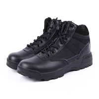 Bottes de travail d'extérieur personnalisées TSB09, noires, marron, kaki, à cheville basse, type désert, avec fermeture éclair latérale, fabriquées en Chine