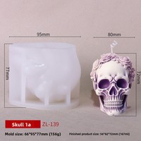 Bâtonnets d'Agitation en Silicone de Haute Qualité en Forme de Rose et de Crâne pour Bougies Parfumées, Liquides et Décoratifs DIY – Exclusivité Usine Directe Transfrontalière
