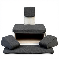 Chaise de méditation moderne pliable et écologique avec support pour le dos et les hanches/genoux, portable, légère, en papier (gris)