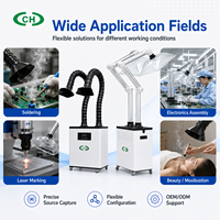 Nouveau purificateur de fumée mobile intelligent série DZF avec filtre HEPA à 99 % pour stations de soudage et graveurs laser