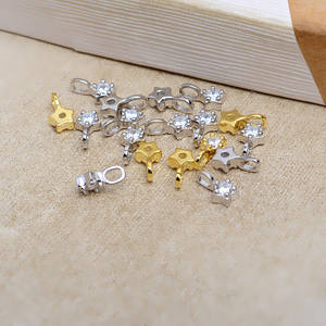 S925 <b>Silver</b> Pentagram <b>Baby</b> Chain <b>Bracelet</b> DIY Pearl Jewelry Accessory with Gemstone Pendant Packaged in Bag - Product Image 3