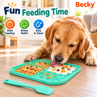 Tapis de léchage pour animaux de compagnie en silicone couleur personnalisée avec ventouse, bol anti-étouffement à alimentation lente, tapis de léchage pour chien, bols d'alimentation lente pour chien