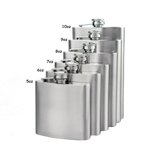 Lekvrije drinkfles voor whisky, alcohol, roestvrij staal, camping, zakfles, 4oz - 10oz - Product Image 1