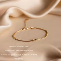 Bracelet Nœud d'Amour Unisexe, Chaîne Serpent et Collier Nœud pour Couple