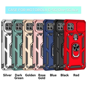 Lai nhiệm vụ nặng nề gồ ghề Trường hợp với vòng chân đế và máy ảnh bìa ống kính bảo vệ cho Motorola G 5g/Một 5g ACE - Product Image 6